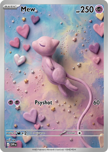 Clay mew display art - mew, card